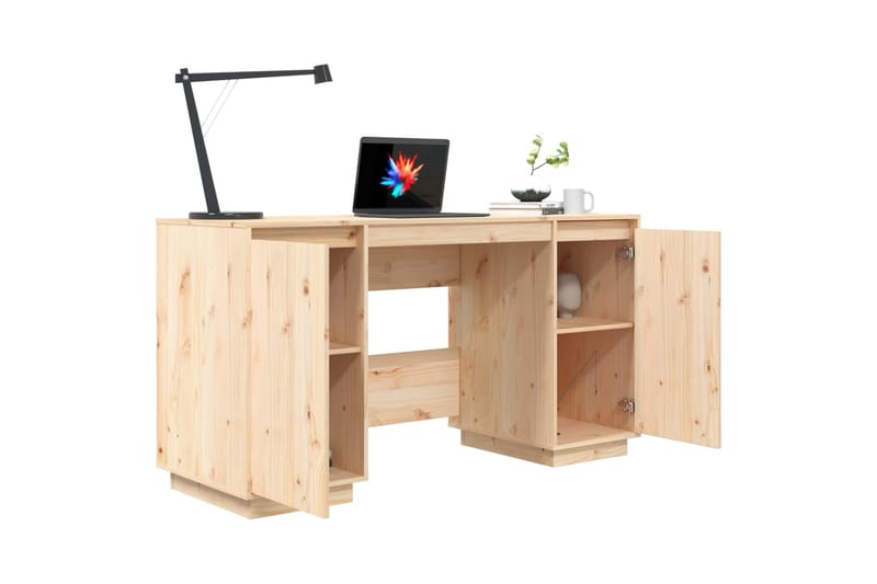 beBasic Skrivbord 140x50x75 cm massiv furu - Möbler - Hemmakontor - Skrivbord