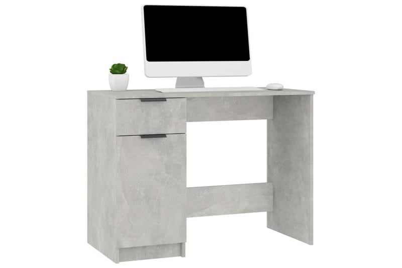 beBasic Skrivbord betonggrå 100x50x75 cm konstruerat trä - Möbler - Hemmakontor - Skrivbord