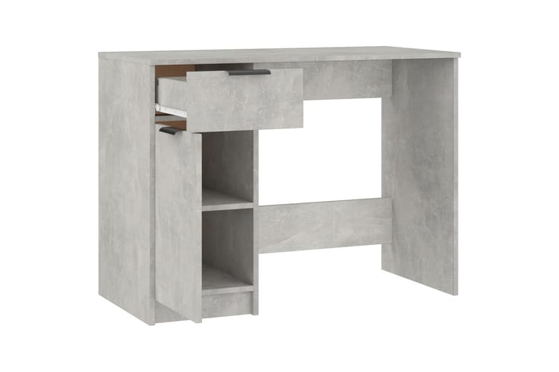 beBasic Skrivbord betonggrå 100x50x75 cm konstruerat trä - Skrivbord - Bord
