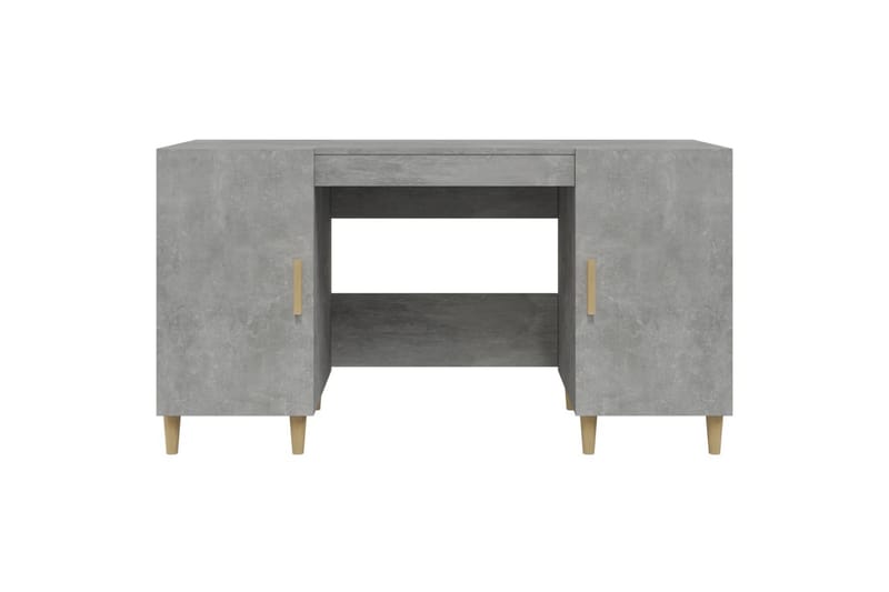 beBasic Skrivbord betonggrå 140x50x75 cm konstruerat trä - Möbler - Hemmakontor - Skrivbord