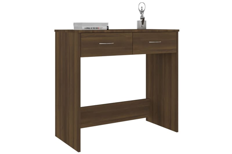 beBasic Skrivbord brun ek 80x40x75 cm konstruerat trä - Möbler - Hemmakontor - Skrivbord