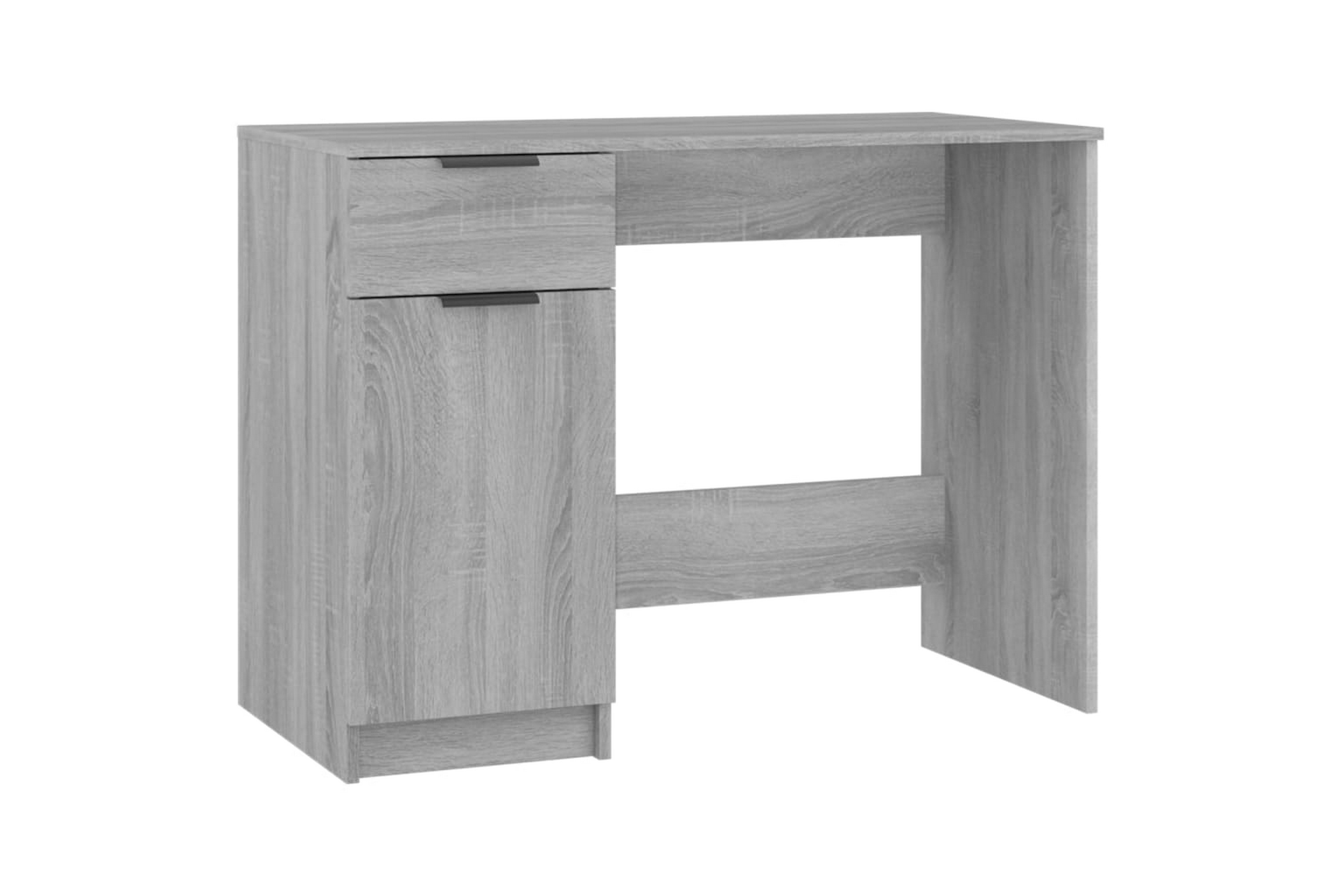 beBasic Skrivbord grå sonoma 100x50x75 cm konstruerat trä –