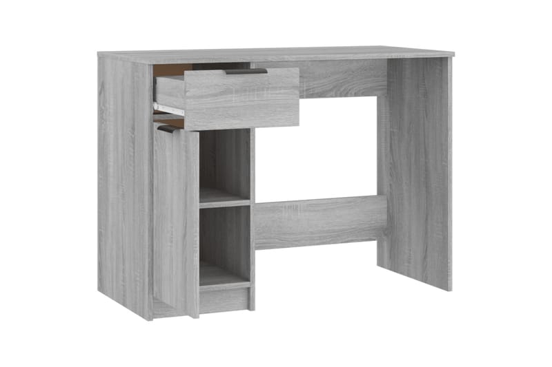 beBasic Skrivbord grå sonoma 100x50x75 cm konstruerat trä - Möbler - Hemmakontor - Skrivbord