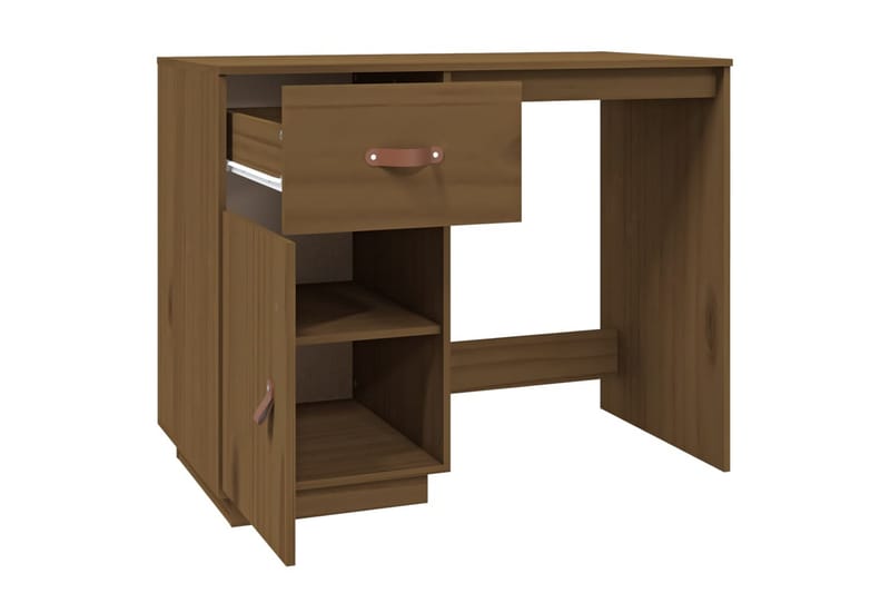 beBasic Skrivbord honungsbrun 95x50x75 cm massiv furu - Möbler - Hemmakontor - Skrivbord