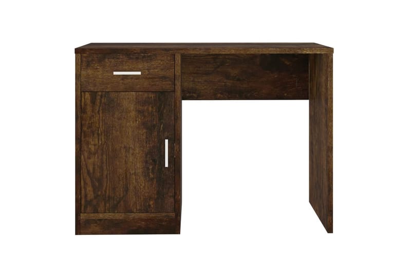 beBasic Skrivbord lådor & skåp rökfärgad ek 100x40x73cm konstruerat trä - Möbler - Hemmakontor - Skrivbord