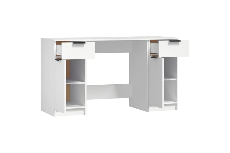beBasic Skrivbord med hurts vit konstruerat trä - Skrivbord - Bord