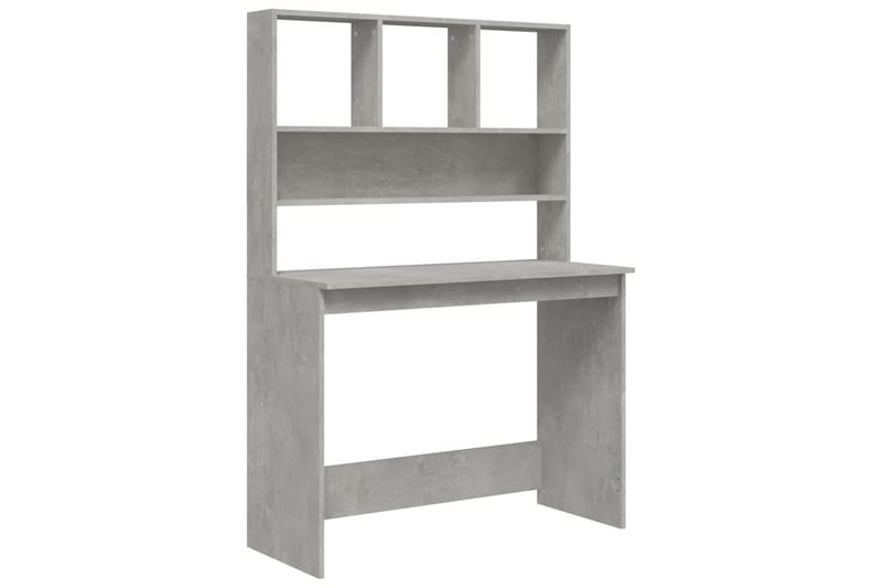 beBasic Skrivbord med hyllor betonggrå 102x45x148 cm konstruerat trä - Möbler - Hemmakontor - Skrivbord