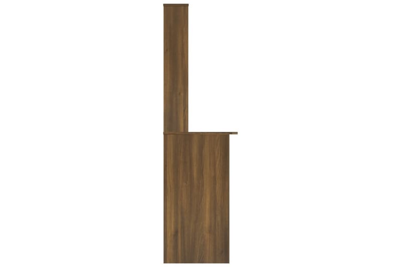 beBasic Skrivbord med hyllor brun ek 110x45x157 cm konstruerat trä - Skrivbord - Bord