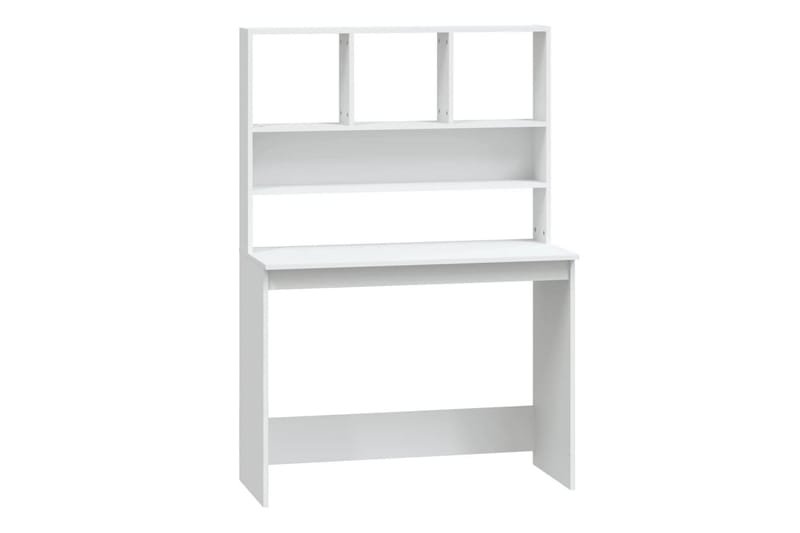 beBasic Skrivbord med hyllor vit 102x45x148 cm konstruerat trä - Möbler - Hemmakontor - Skrivbord