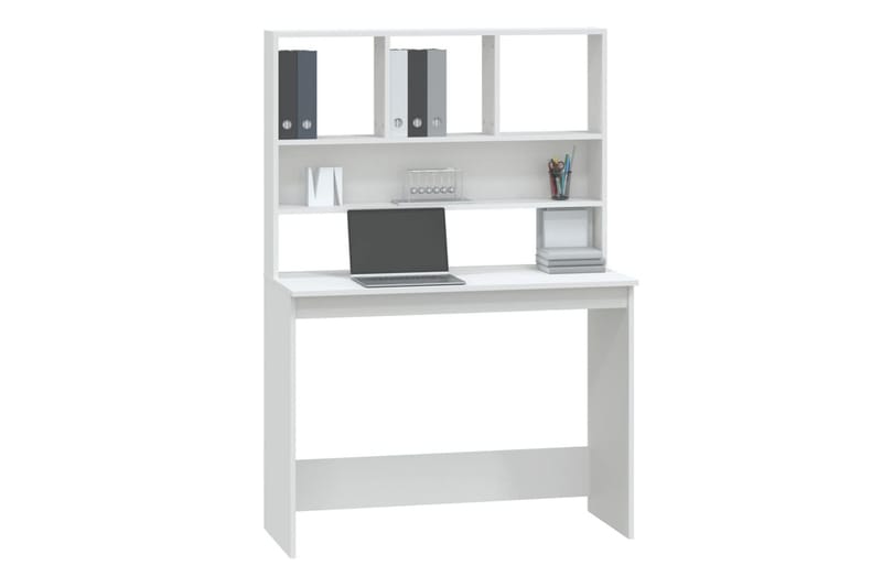 beBasic Skrivbord med hyllor vit 102x45x148 cm konstruerat trä - Möbler - Hemmakontor - Skrivbord