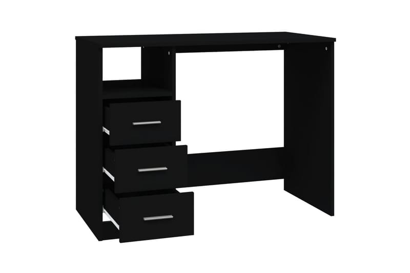 beBasic Skrivbord med lådor svart 102x50x76 cm konstruerat trä - Möbler - Hemmakontor - Skrivbord