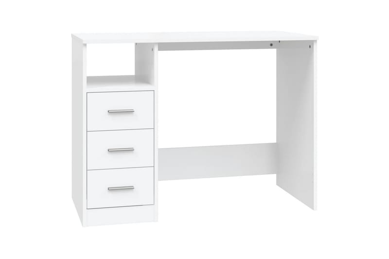beBasic Skrivbord med lådor vit 102x50x76 cm konstruerat trä - Möbler - Hemmakontor - Skrivbord