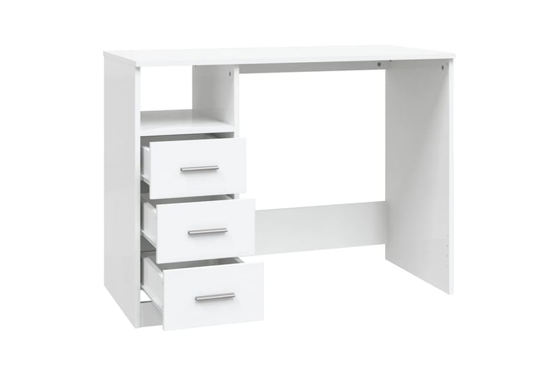 beBasic Skrivbord med lådor vit 102x50x76 cm konstruerat trä - Skrivbord - Bord
