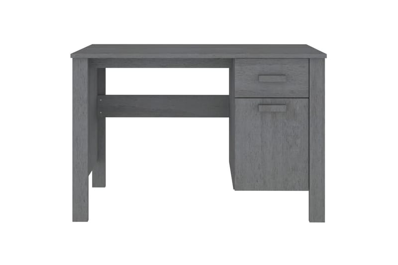 beBasic Skrivbord mörkgrå 113x50x75 cm massiv furu - Skrivbord - Bord