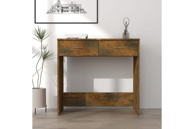 beBasic Skrivbord rökfärgad ek 80x40x75 cm konstruerat trä - Möbler - Hemmakontor - Skrivbord