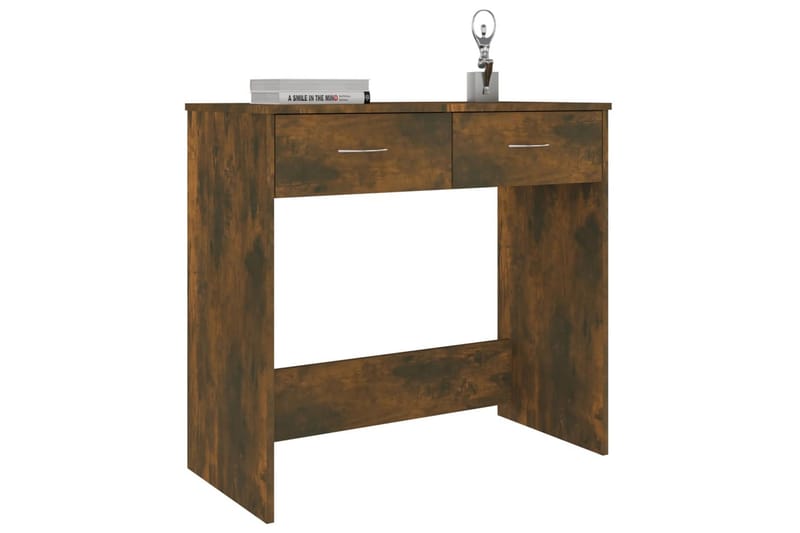 beBasic Skrivbord rökfärgad ek 80x40x75 cm konstruerat trä - Möbler - Hemmakontor - Skrivbord