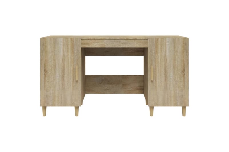 beBasic Skrivbord sonoma-ek 140x50x75 cm konstruerat trä - Möbler - Hemmakontor - Skrivbord