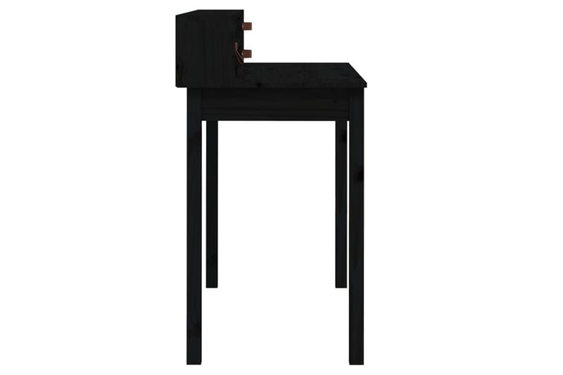 beBasic Skrivbord svart 110x50x93 cm massiv furu - Skrivbord - Bord