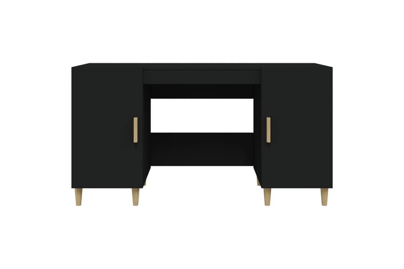 beBasic Skrivbord svart 140x50x75 cm konstruerat trä - Möbler - Hemmakontor - Skrivbord