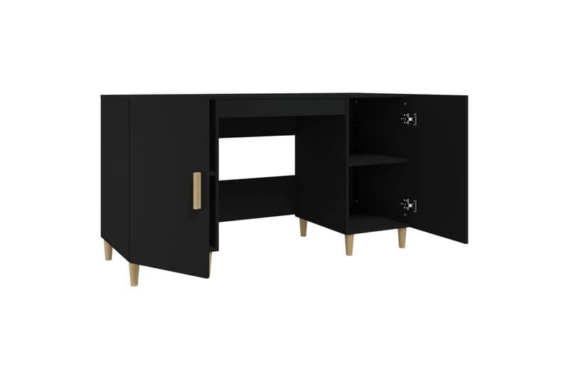 beBasic Skrivbord svart 140x50x75 cm konstruerat trä - Möbler - Hemmakontor - Skrivbord