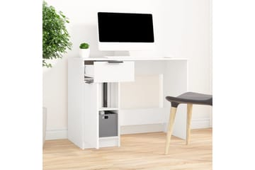 beBasic Skrivbord vit 100x50x75 cm konstruerat trä - Möbler - Hemmakontor - Skrivbord