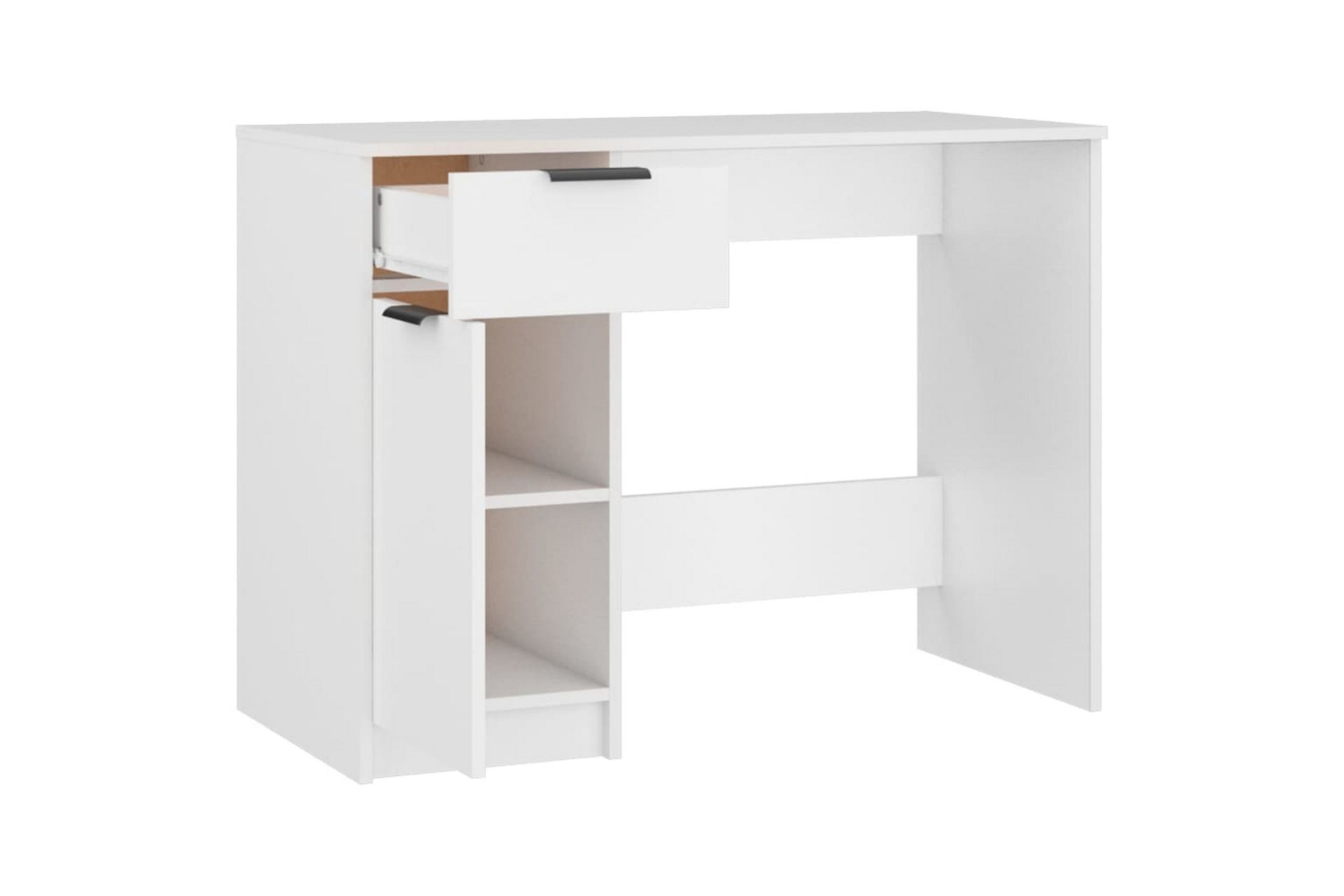 beBasic Skrivbord vit 100x50x75 cm konstruerat trä - Möbler - Hemmakontor - Skrivbord