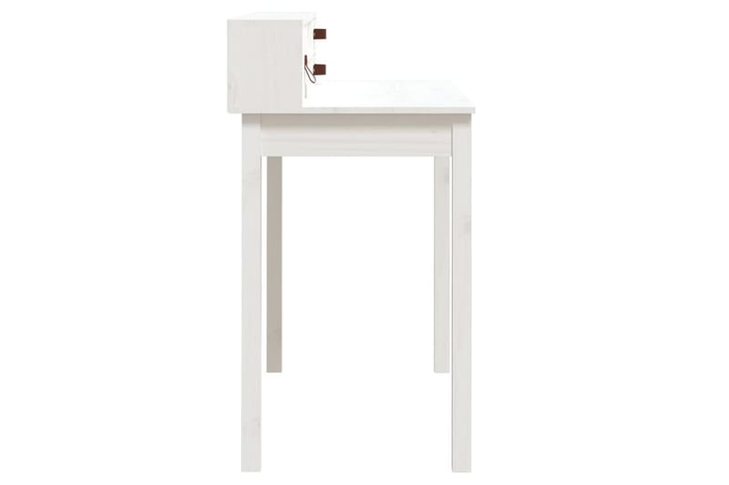 beBasic Skrivbord vit 110x50x93 cm massiv furu - Möbler - Hemmakontor - Skrivbord