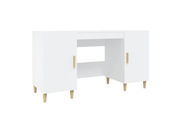 beBasic Skrivbord vit 140x50x75 cm konstruerat trä - Möbler - Hemmakontor - Skrivbord