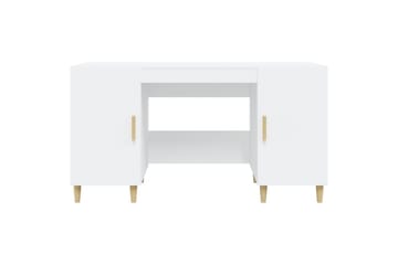 beBasic Skrivbord vit 140x50x75 cm konstruerat trä - Möbler - Hemmakontor - Skrivbord