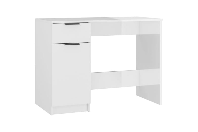 beBasic Skrivbord vit högglans 100x50x75 cm konstruerat trä - Möbler - Hemmakontor - Skrivbord
