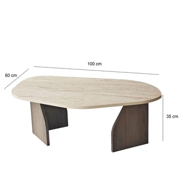 Berriaren Skrivbord 100x35x60 cm - Travertine Walnut - Möbler - Hemmakontor - Skrivbord