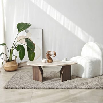 Berriaren Skrivbord 100x35x60 cm - Travertine Walnut - Möbler - Hemmakontor - Skrivbord