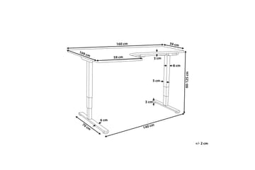 Bina L-format Skrivbord 109x160 cm i Målat Trä - Svart - Möbler - Hemmakontor - Skrivbord