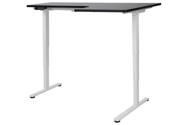 Bina Skrivbord 109x160 cm i Trä med Metallstativ - Svart|Vit - Möbler - Hemmakontor - Skrivbord