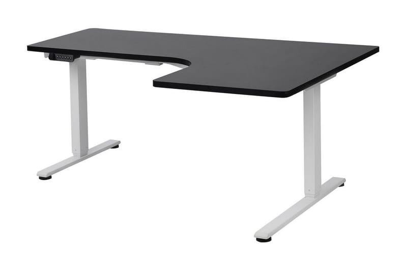 Bina Skrivbord 109x160 cm i Trä med Metallstativ - Svart|Vit - Möbler - Hemmakontor - Skrivbord