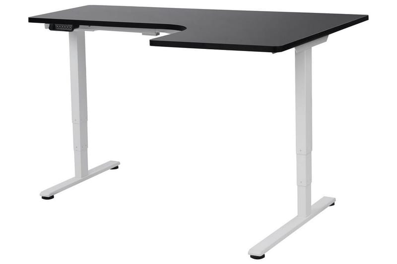 Bina Skrivbord 109x160 cm, Svart/Vit