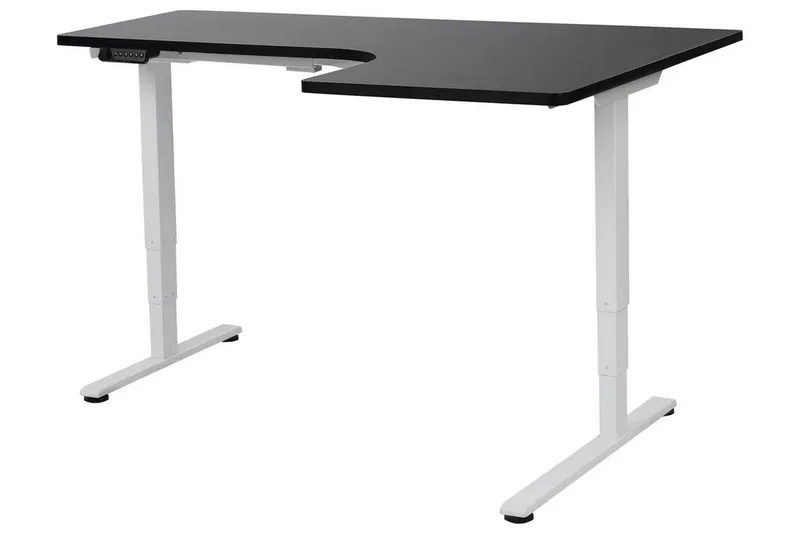 Bina Skrivbord 109x160 cm, Svart/Vit