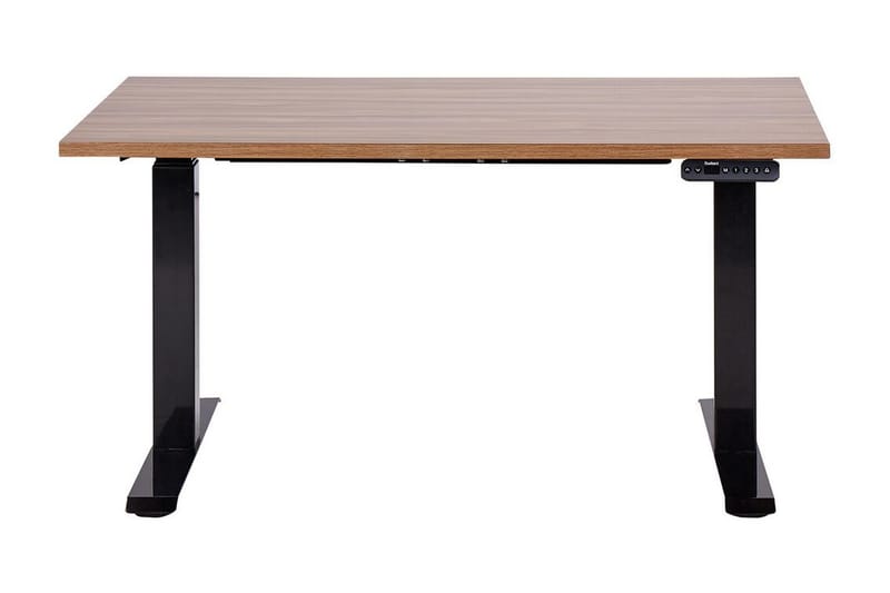 Bina Skrivbord 72x120 cm i Trä med Metallstativ - Mörkt trä|Svart - Möbler - Hemmakontor - Skrivbord