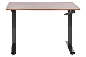 Bina Skrivbord 72x120 cm i Trä med Stålstativ - Brun|Svart - Möbler - Hemmakontor - Skrivbord