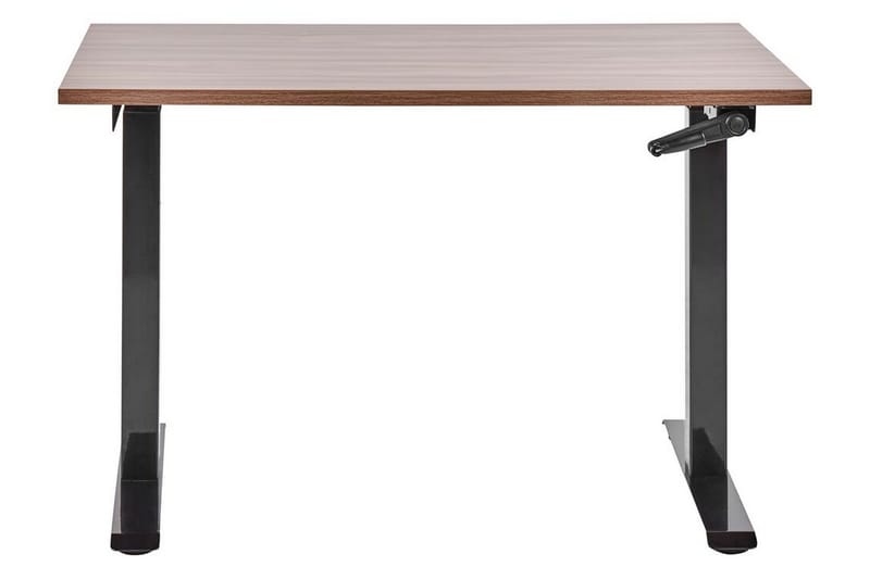 Bina Skrivbord 72x120 cm i Trä med Stålstativ - Brun|Svart - Möbler - Hemmakontor - Skrivbord