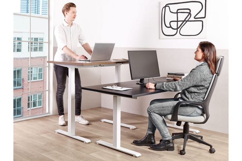 Bina Skrivbord 72x120 cm - Svart/Vit - Möbler - Hemmakontor - Skrivbord