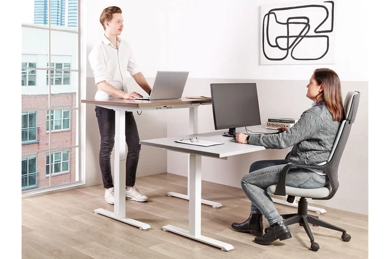 Bina Skrivbord 72x160 cm - Grå/Vit - Möbler - Hemmakontor - Skrivbord