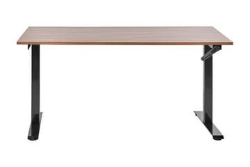 Bina Skrivbord 72x160 cm i Trä med Metallstativ - Brun|Svart - Möbler - Hemmakontor - Skrivbord