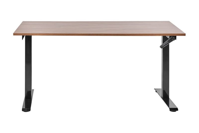 Bina Skrivbord 72x160 cm i Trä med Metallstativ - Brun|Svart - Möbler - Hemmakontor - Skrivbord