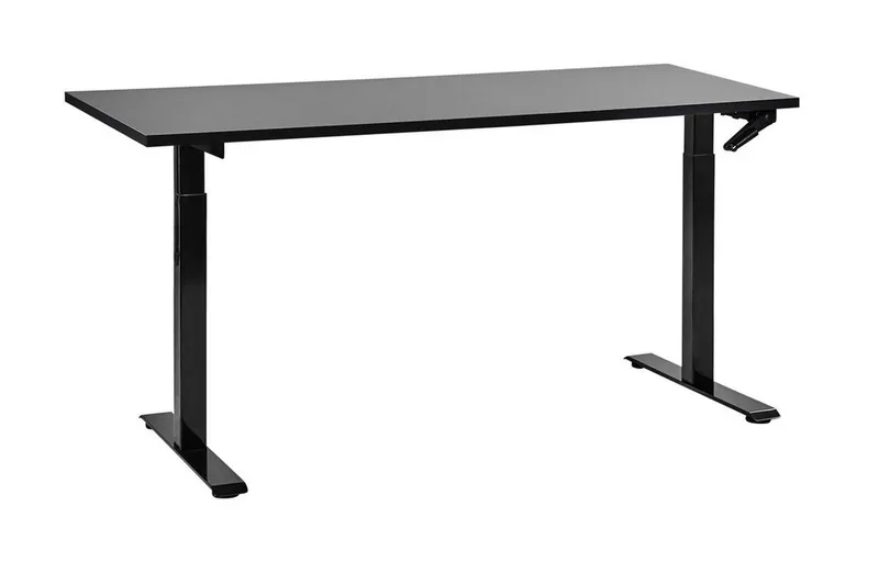 Bina Skrivbord 72x160 cm i Trä med Metallstativ, Svart