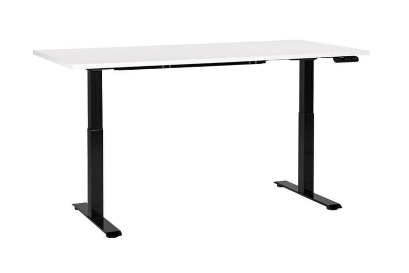 Bina Skrivbord 72x160 cm i Trä med Metallstativ, Vit|Svart