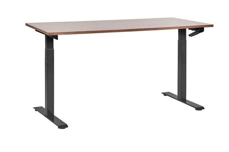 Bina Skrivbord 72x160 cm, Mörkt trä/Svart