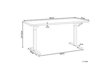 Bina Skrivbord 72x160 cm - Svart - Möbler - Hemmakontor - Skrivbord