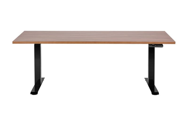 Bina Skrivbord 80x180 cm - Mörkt trä/Svart - Möbler - Hemmakontor - Skrivbord