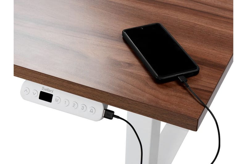 Bina Skrivbord 80x180 cm - Mörkt trä/Vit - Möbler - Hemmakontor - Skrivbord